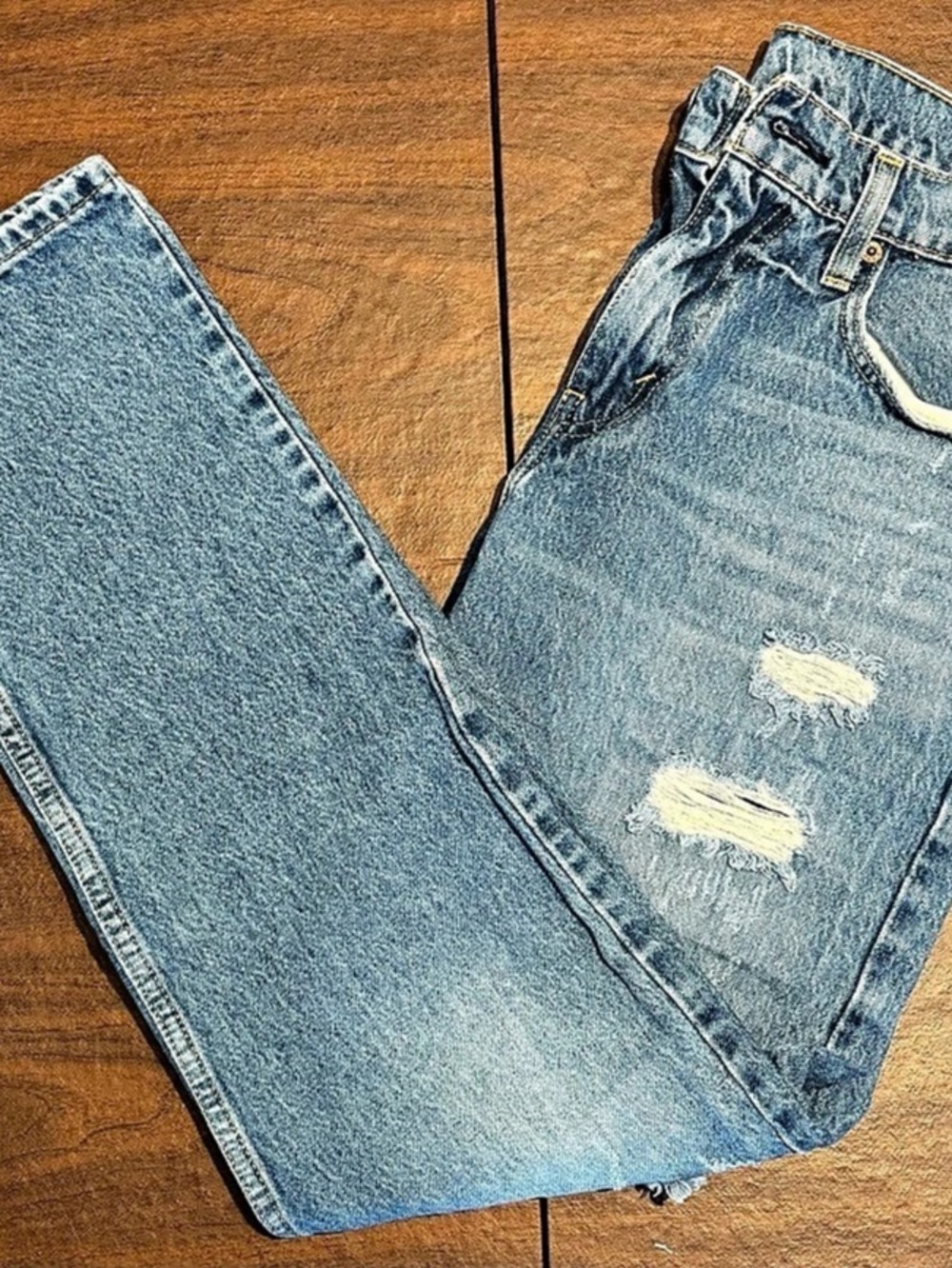 Levi's 502 Straight Leg Distressed Blue Waist 32